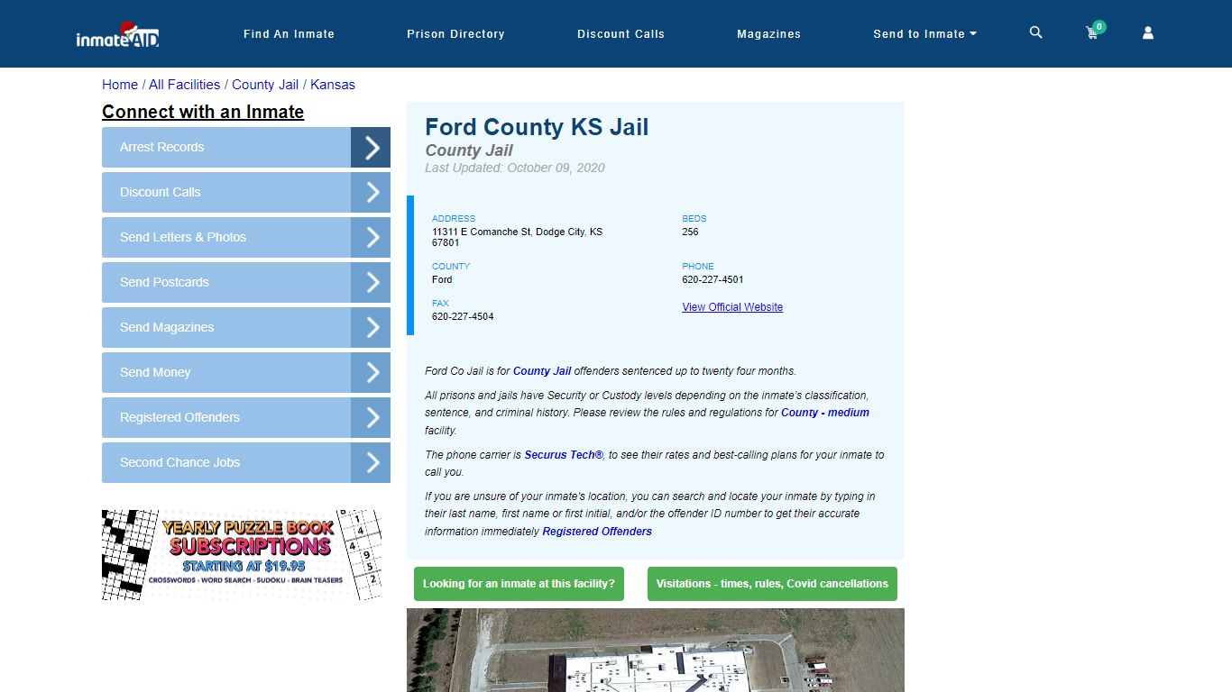 Ford County KS Jail - Inmate Locator - Dodge City, KS